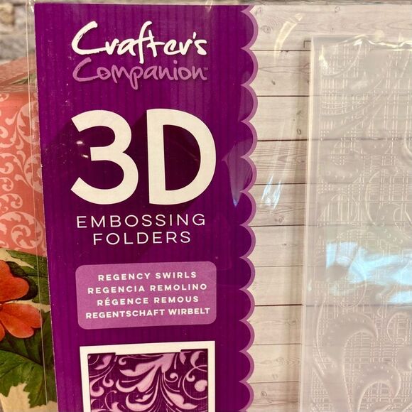 Crafters Companion 3D Embossing Folder 6" x 4" Regency Swirls Design Card Making - Picture 2 of 5